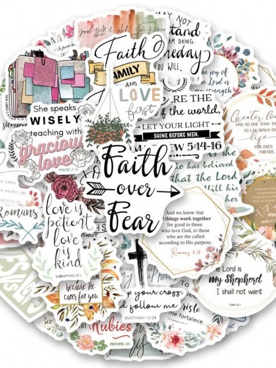 Other - 50 Pk. Christian Vinyl Stickers 2”
